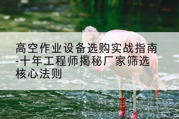 阳谷剪叉式升降机厂家-高空作业设备选购实战指南-十年工程师揭秘厂家筛选核心法则