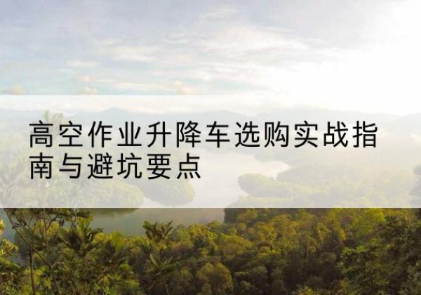 阳谷升降车怎么选-高空作业升降车选购实战指南与避坑要点