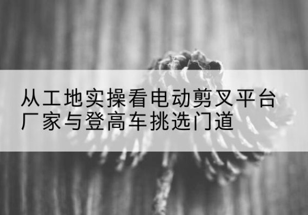 阳谷电动剪叉升降平台厂家-从工地实操看电动剪叉平台厂家与登高车挑选门道